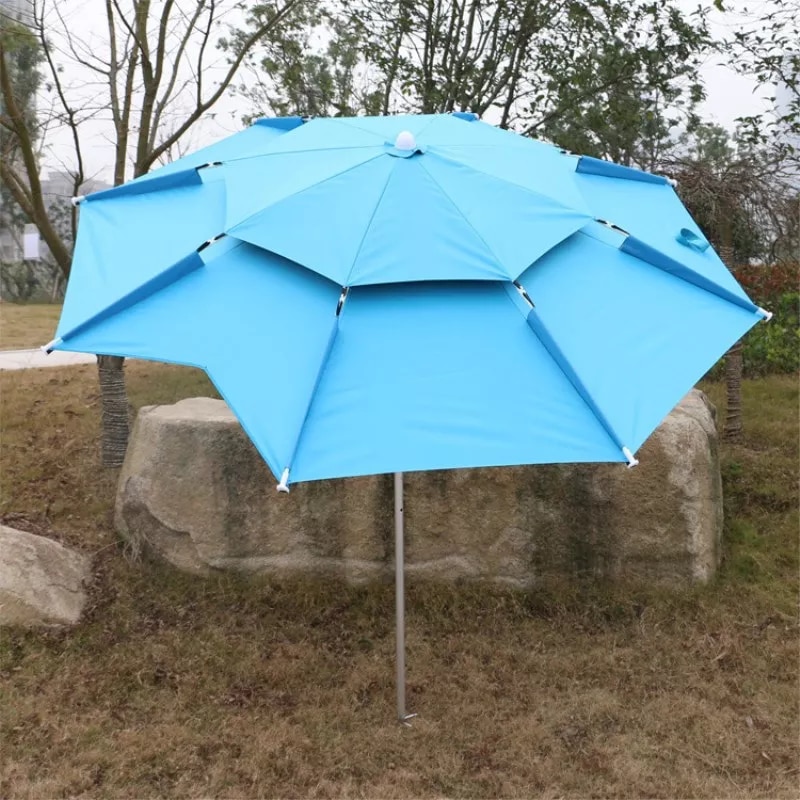 캠핑 낚시 12 형 우산 1.8-2.2m 범용 방수 자외선 차단, 해변 휴식 낚시 자외선 차단 차양 천막